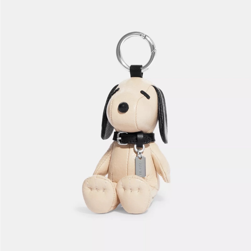 Coach X Peanuts Snoopy Collectible Bag Charm With Signature Canvas